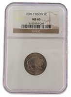 2005 MS65 GEM  Bison Nickel