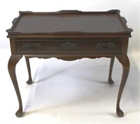 Fancy Carved English One Drawer Hall Table