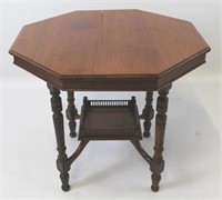 English Octagonal Center Table w/ Gallery