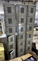 Metal Storage Lockers, 12x12x78in 
(Bidding 1x