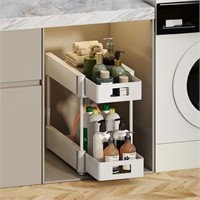 New $60- 2Tier Pullout Under Sink Organizers WHITE