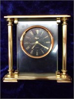 Heavy Brass "Elegance" Quartz Desk Clock