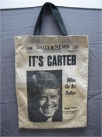 Vintage "It's Carter"  Printed Cloth Bag