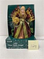 NIB Angel Christmas Tree Topper LED Fiber Optic