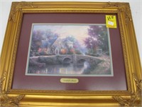 LOT OF 2 THOMAS KINKADE PRINTS 15X18 COA ON BACK