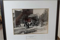 Original Black Smith Shop Circa 1910,Framed
