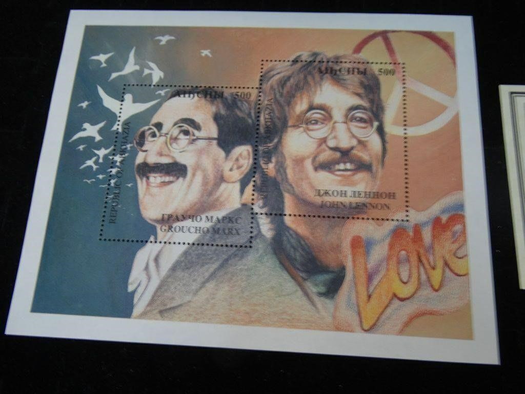 John Lennon & Groucho Marx Postage Stamps