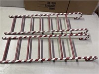 METAL CANDY CANE DISPLAY LADDERS 18"