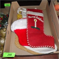 VINTAGE CHRISTMAS STOCKING, ASST NEWER STOCKINGS