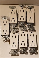 7 New White Receptacle Decore 15Amp