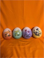 4 Ceramic Eggs 5” tall Vintage