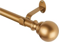 Adjustable Single Curtain Rod with Globe Ball