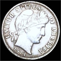 1914-S Barber Silver Dime UNCIRCULATED
