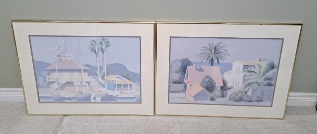 Pair of cottage / beach house prints.