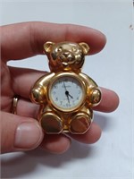 Quartex Teddy Bear Miniture Clock