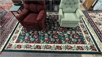 Floral Area Rug, 10' X 7'