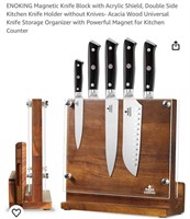 ENOKING Magnetic Knife Block with Acrylic Shield