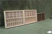 (3) Display Cases 1 Needs Glass Approx 19.25"x15.2