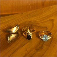 Gold Tone Mixed Costume Ring Lot