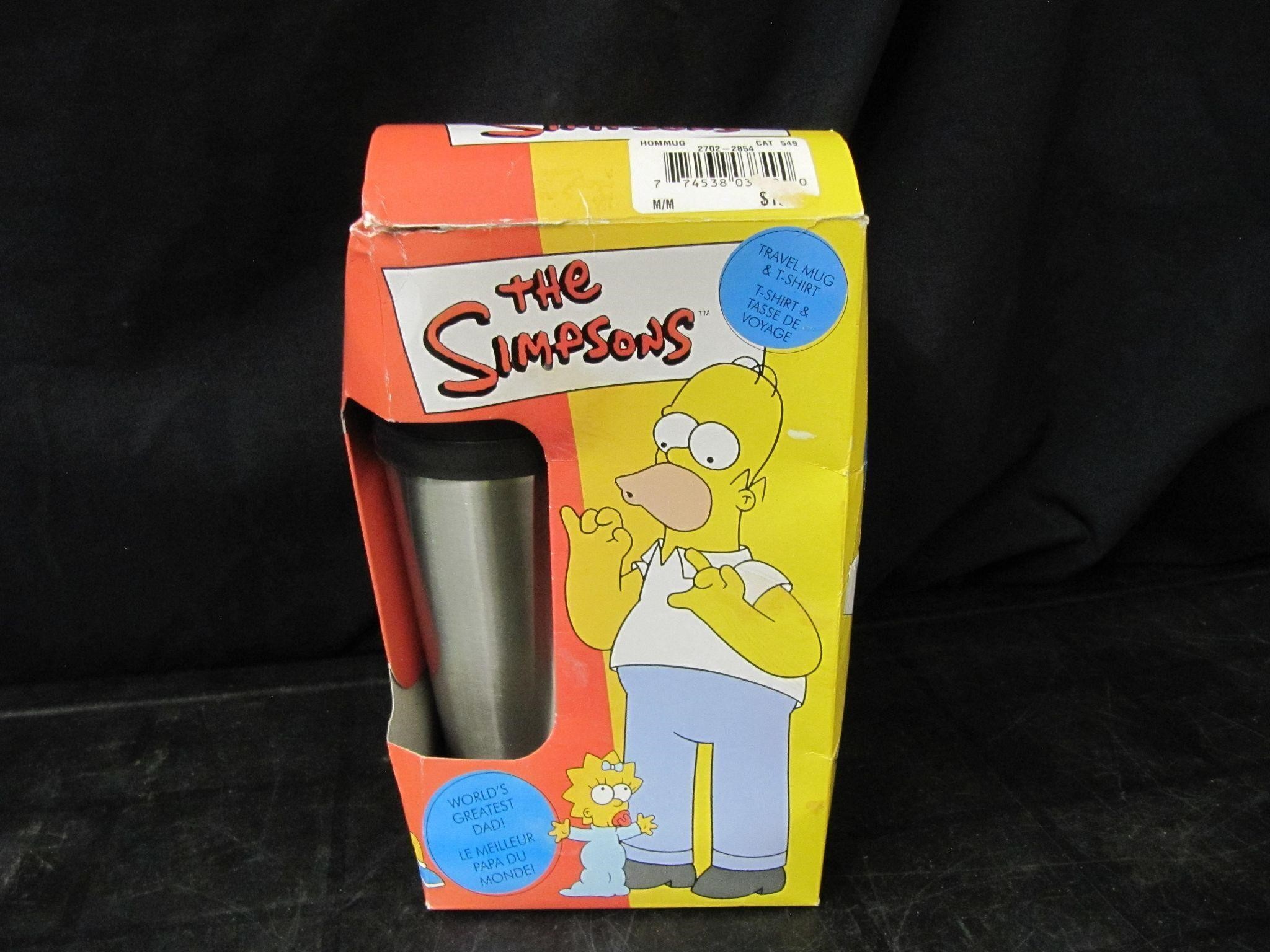 SIMPSONS TRAVEL MUG & T-SHIRT IN BOX