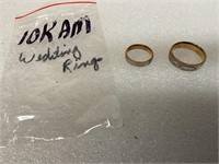 10k am his(11)and her(6) wedding band set