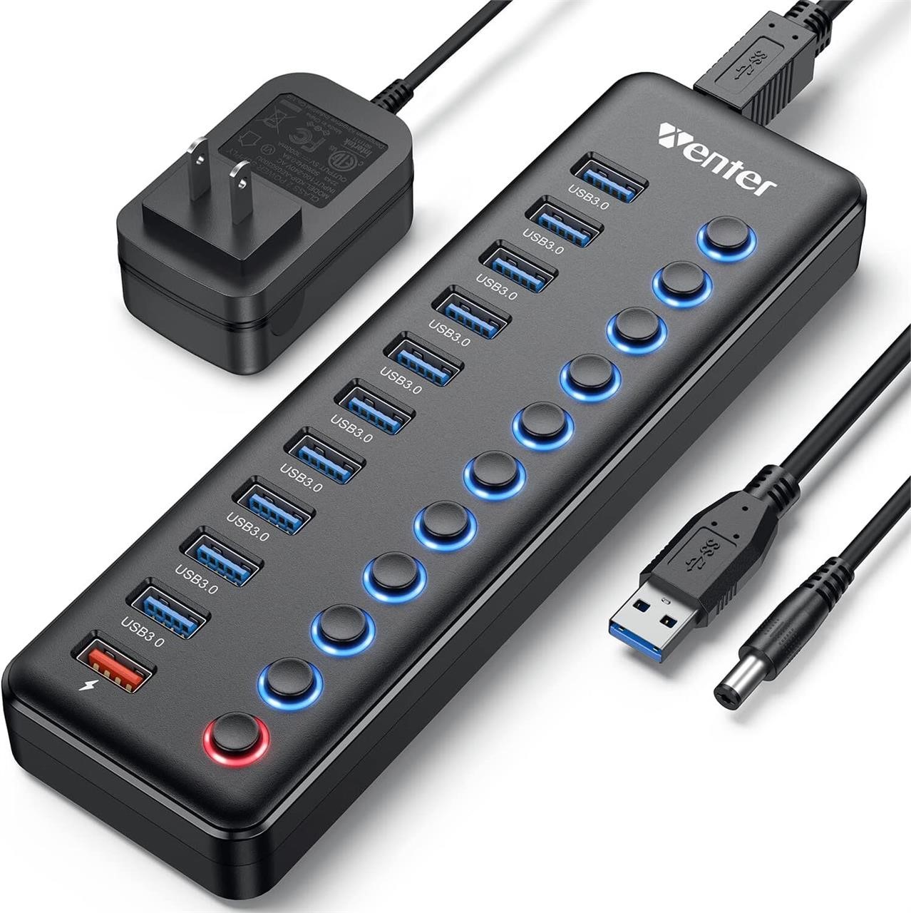 $29  Wenter 11-Port USB 3.0 Hub with Power Adapter