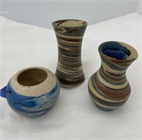 3 pc Niloka Vases