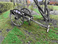 ANTIQUE TIMBER FIRE FIGHTING CART