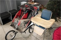 3 wheel tandem stroller and high chair