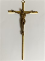Gold Tone Crucifix 10" Long