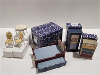 Doll House Miniature Bedroom Set