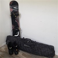 Burton snowboard with Burton snowboard boots,