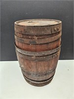 Antique Primitive Whiskey Beer Barrel 10 x17" high