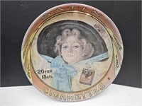 Vintage Satin Advertising Cigarettes Metal Tray
