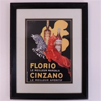 Cinzano Framed Advertisement