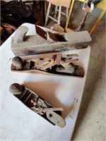 3 antique wood planers.