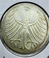 1974 Silver Germany 5 Mark Coin