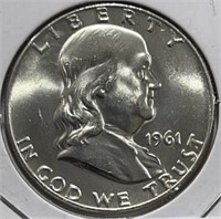 1961-D Franklin Half Dollar BU