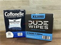 Dude wipes & cottonelle wipes