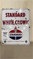 196. Standard White Crown Porcelain Sign