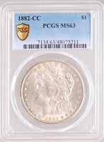 1882CC PCGS MS63 Silver Dollar Coin