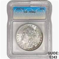 1890-O Morgan Silver Dollar ICG MS62
