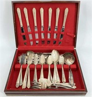 Silver Plated Flatware & Chest