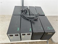 7 assorted computer battery back ups with 1