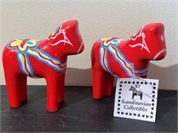 Pair of Scandinavian Collectible Horses