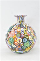 Vintage Murano Millefiori Glass Vase