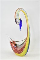 Murano Glass Swan Signed Zane