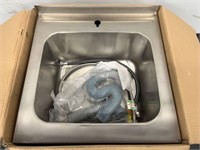 NEW S/S SINGLE WELL WALL MOUNT KNEE CONTROL SINK