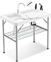 Avocahom 37" Folding Fish Cleaning Table Portable
