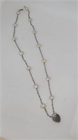 Sterling and freshwater pearls necklace maked 925